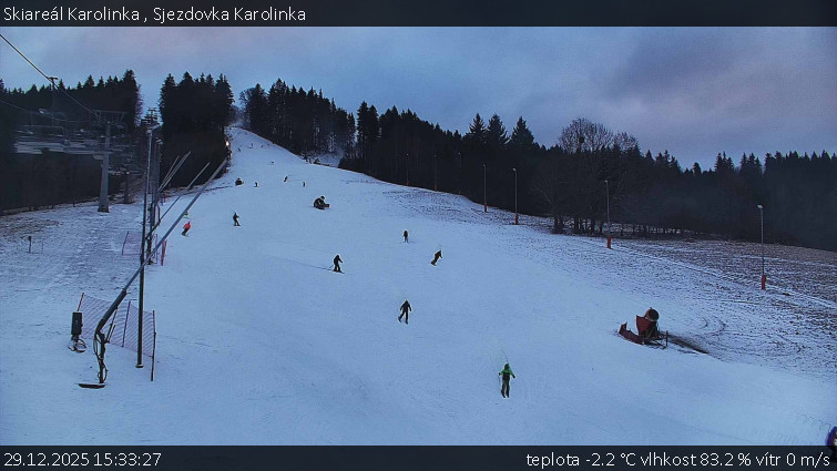 Skiareál Karolinka  - Sjezdovka Karolinka - 29.12.2025 v 15:33
