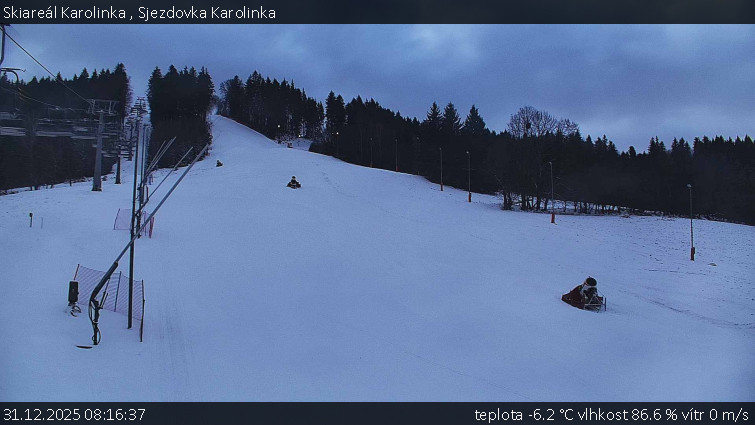 Skiareál Karolinka  - Sjezdovka Karolinka - 31.12.2025 v 08:16