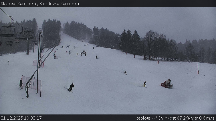Skiareál Karolinka  - Sjezdovka Karolinka - 31.12.2025 v 10:33