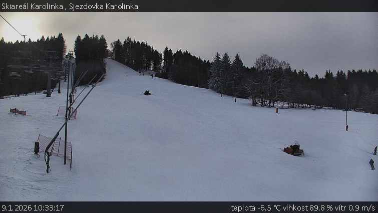 Skiareál Karolinka  - Sjezdovka Karolinka - 9.1.2026 v 10:33