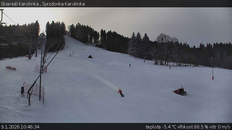 Skiareál Karolinka  - Sjezdovka Karolinka - 9.1.2026 v 10:46