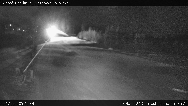 Skiareál Karolinka  - Sjezdovka Karolinka - 22.1.2026 v 05:46