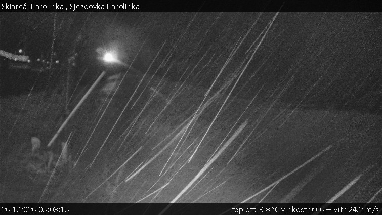Skiareál Karolinka  - Sjezdovka Karolinka - 26.1.2026 v 05:03