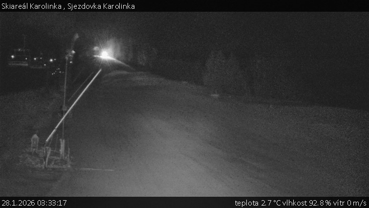 Skiareál Karolinka  - Sjezdovka Karolinka - 28.1.2026 v 03:33