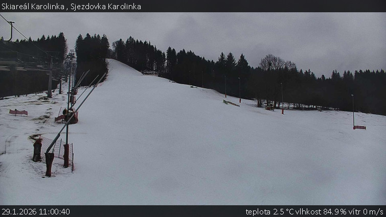 Skiareál Karolinka  - Sjezdovka Karolinka - 29.1.2026 v 11:00