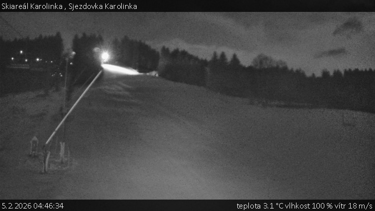 Skiareál Karolinka  - Sjezdovka Karolinka - 5.2.2026 v 04:46