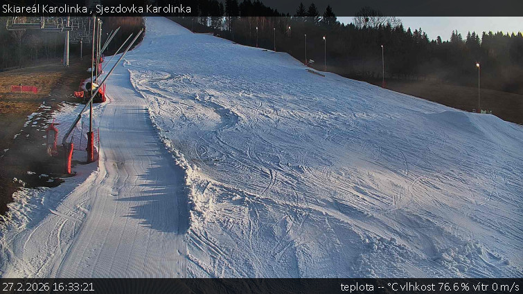 Skiareál Karolinka  - Sjezdovka Karolinka - 27.2.2026 v 16:33