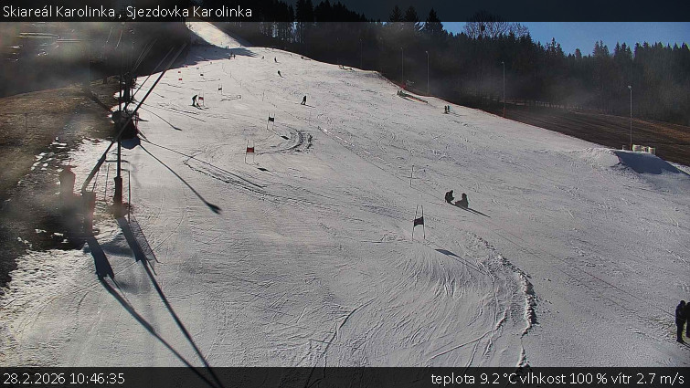 Skiareál Karolinka  - Sjezdovka Karolinka - 28.2.2026 v 10:46