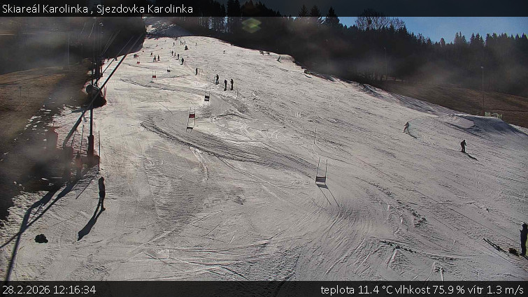 Skiareál Karolinka  - Sjezdovka Karolinka - 28.2.2026 v 12:16