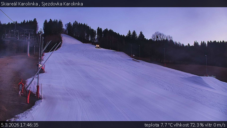 Skiareál Karolinka  - Sjezdovka Karolinka - 5.3.2026 v 17:46