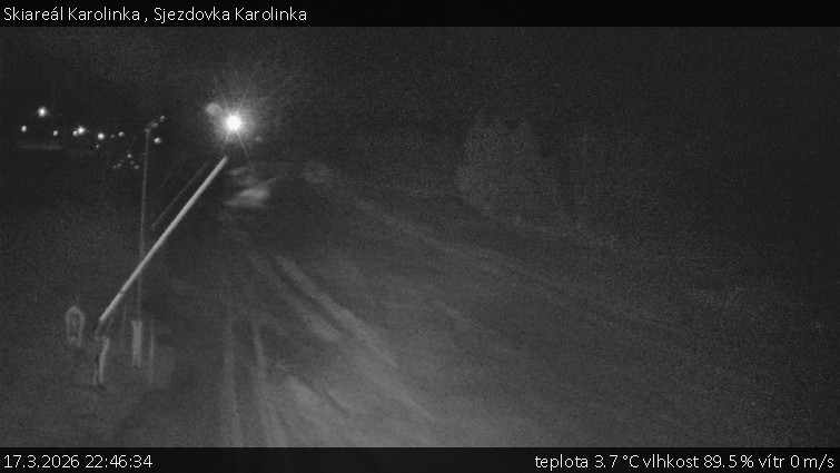 Skiareál Karolinka  - Sjezdovka Karolinka - 17.3.2026 v 22:46