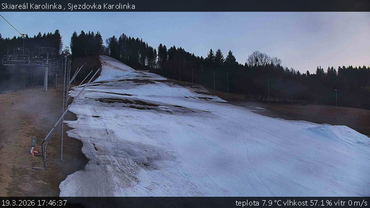 Skiareál Karolinka  - Sjezdovka Karolinka - 19.3.2026 v 17:46