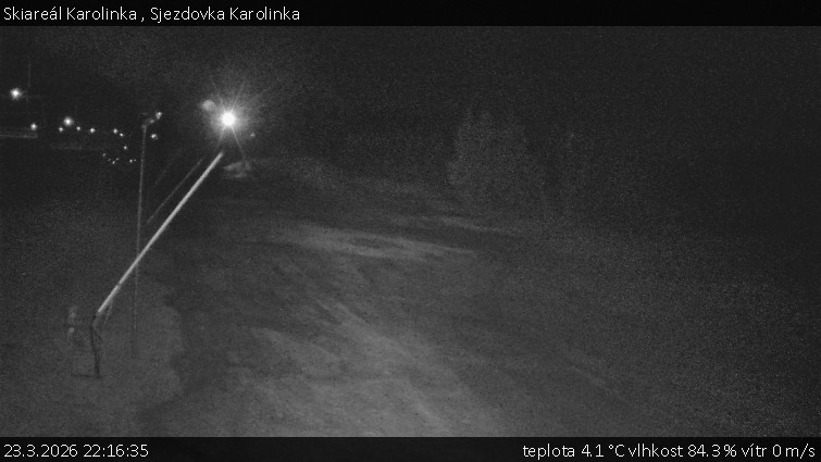 Skiareál Karolinka  - Sjezdovka Karolinka - 23.3.2026 v 22:16