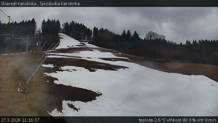 Skiareál Karolinka  - Sjezdovka Karolinka - 27.3.2026 v 11:16