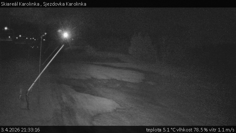 Skiareál Karolinka  - Sjezdovka Karolinka - 3.4.2026 v 21:33