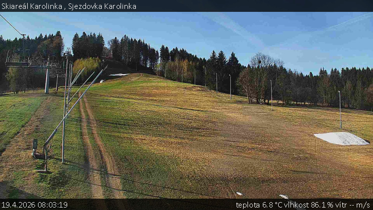 Skiareál Karolinka  - Sjezdovka Karolinka - 19.4.2026 v 08:03