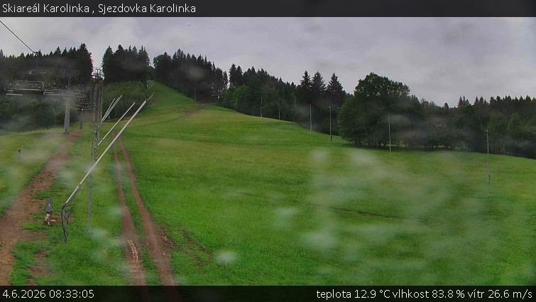 Skiareál Karolinka  - Sjezdovka Karolinka - 4.6.2026 v 08:33