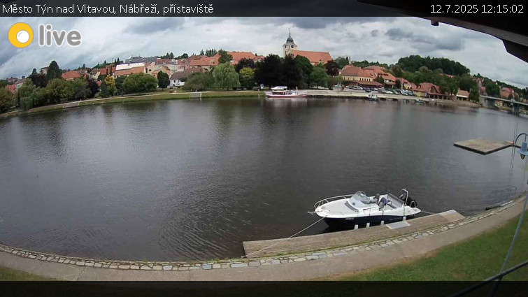 Město Týn nad Vltavou - Nábřeží, přístaviště - 12.7.2025 v 12:15 Město Týn nad Vltavou - Nábřeží, přístaviště - 12.7.2025 v 12:15