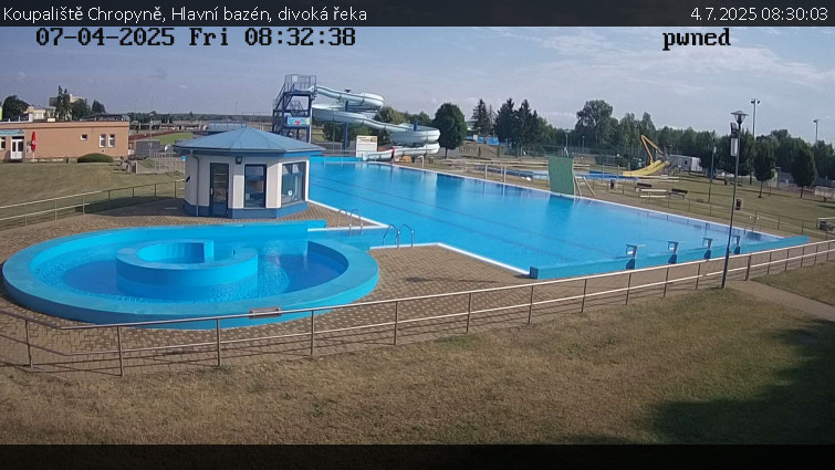 Koupaliště Chropyně - Hlavní bazén, divoká řeka - 4.7.2025 v 08:30 Koupaliště Chropyně - Hlavní bazén, divoká řeka - 4.7.2025 v 08:30