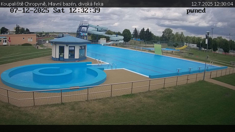 Koupaliště Chropyně - Hlavní bazén, divoká řeka - 12.7.2025 v 12:30 Koupaliště Chropyně - Hlavní bazén, divoká řeka - 12.7.2025 v 12:30