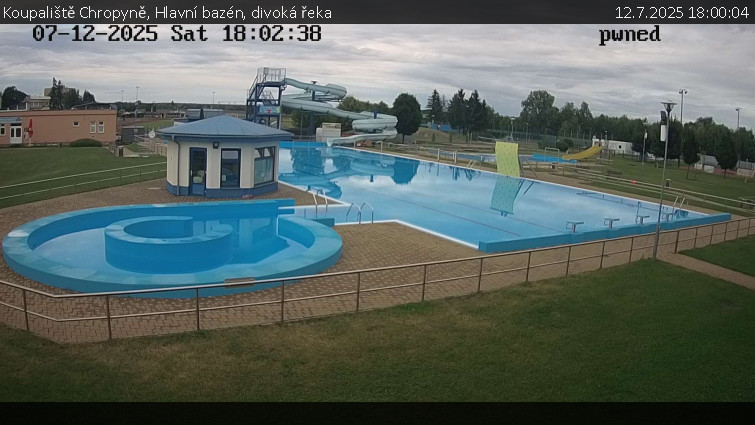 Koupaliště Chropyně - Hlavní bazén, divoká řeka - 12.7.2025 v 18:00 Koupaliště Chropyně - Hlavní bazén, divoká řeka - 12.7.2025 v 18:00