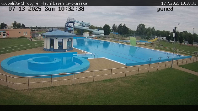 Koupaliště Chropyně - Hlavní bazén, divoká řeka - 13.7.2025 v 10:30 Koupaliště Chropyně - Hlavní bazén, divoká řeka - 13.7.2025 v 10:30