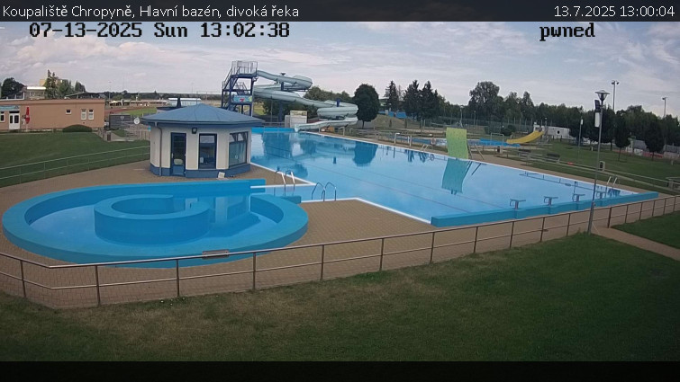 Koupaliště Chropyně - Hlavní bazén, divoká řeka - 13.7.2025 v 13:00 Koupaliště Chropyně - Hlavní bazén, divoká řeka - 13.7.2025 v 13:00