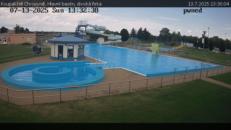 Koupaliště Chropyně - Hlavní bazén, divoká řeka - 13.7.2025 v 13:30 Koupaliště Chropyně - Hlavní bazén, divoká řeka - 13.7.2025 v 13:30