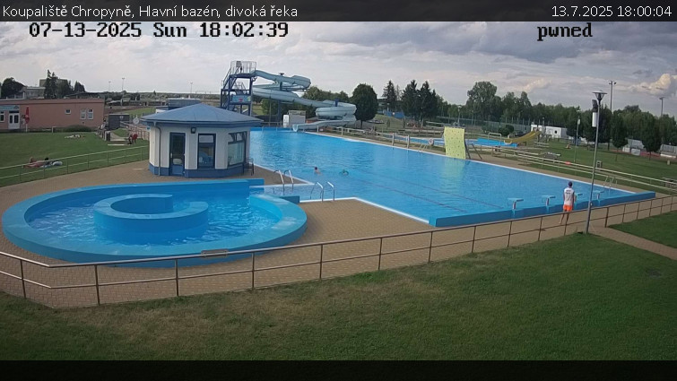 Koupaliště Chropyně - Hlavní bazén, divoká řeka - 13.7.2025 v 18:00 Koupaliště Chropyně - Hlavní bazén, divoká řeka - 13.7.2025 v 18:00