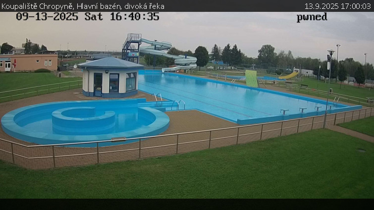 Koupaliště Chropyně - Hlavní bazén, divoká řeka - 13.9.2025 v 17:00 Koupaliště Chropyně - Hlavní bazén, divoká řeka - 13.9.2025 v 17:00