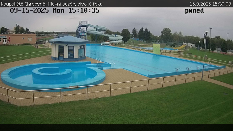 Koupaliště Chropyně - Hlavní bazén, divoká řeka - 15.9.2025 v 15:30 Koupaliště Chropyně - Hlavní bazén, divoká řeka - 15.9.2025 v 15:30