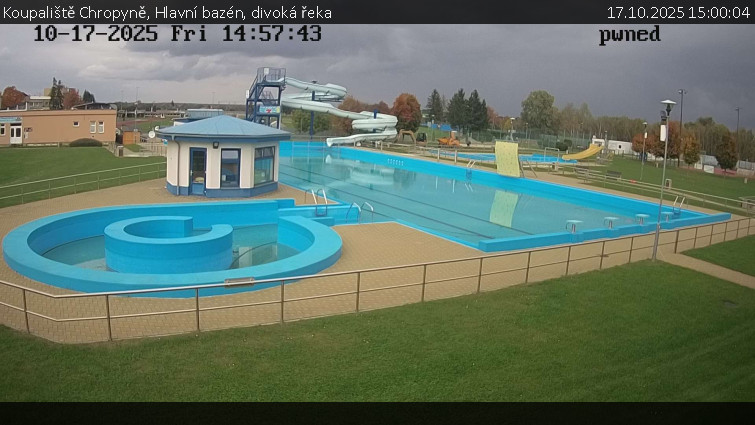 Koupaliště Chropyně - Hlavní bazén, divoká řeka - 17.10.2025 v 15:00