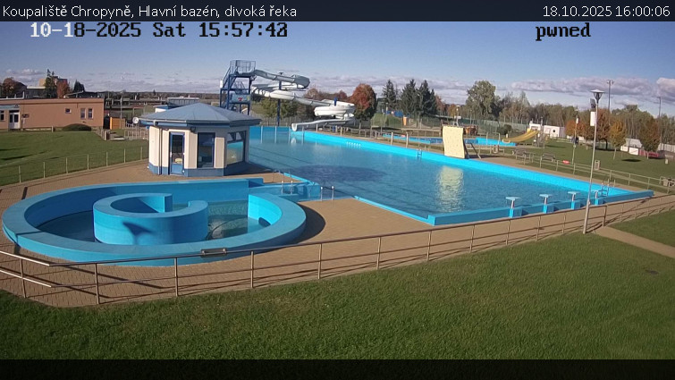 Koupaliště Chropyně - Hlavní bazén, divoká řeka - 18.10.2025 v 16:00 Koupaliště Chropyně - Hlavní bazén, divoká řeka - 18.10.2025 v 16:00