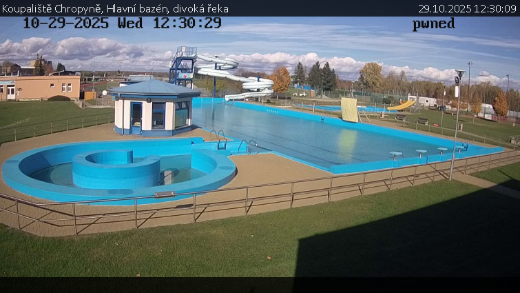 Koupaliště Chropyně - Hlavní bazén, divoká řeka - 29.10.2025 v 12:30 Koupaliště Chropyně - Hlavní bazén, divoká řeka - 29.10.2025 v 12:30