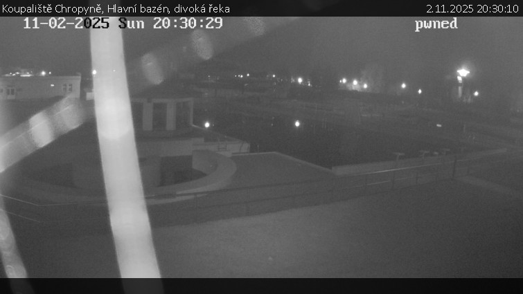 Koupaliště Chropyně - Hlavní bazén, divoká řeka - 2.11.2025 v 20:30