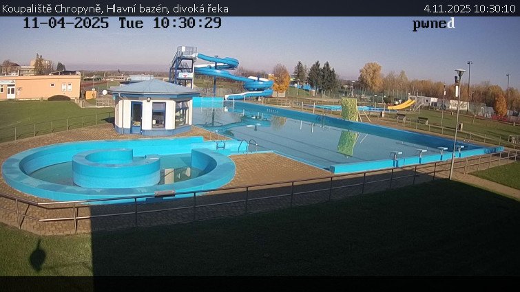 Koupaliště Chropyně - Hlavní bazén, divoká řeka - 4.11.2025 v 10:30