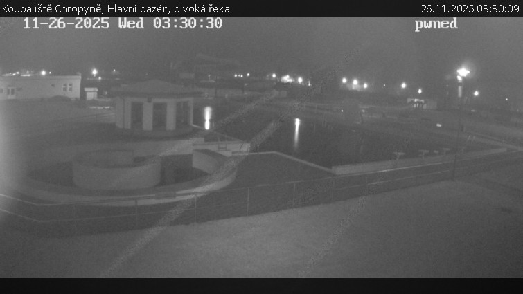 Koupaliště Chropyně - Hlavní bazén, divoká řeka - 26.11.2025 v 03:30