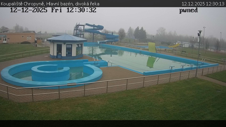 Koupaliště Chropyně - Hlavní bazén, divoká řeka - 12.12.2025 v 12:30