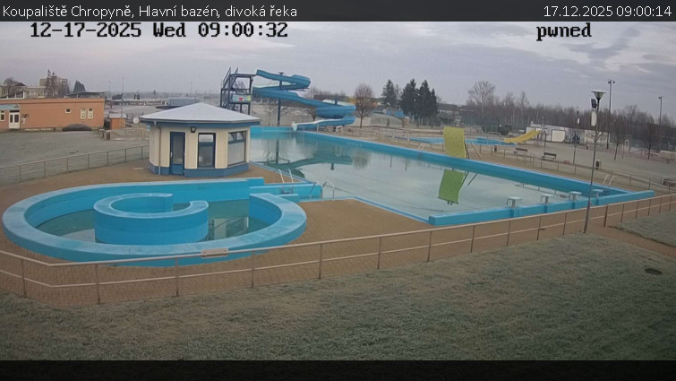 Koupaliště Chropyně - Hlavní bazén, divoká řeka - 17.12.2025 v 09:00