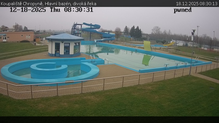 Koupaliště Chropyně - Hlavní bazén, divoká řeka - 18.12.2025 v 08:30