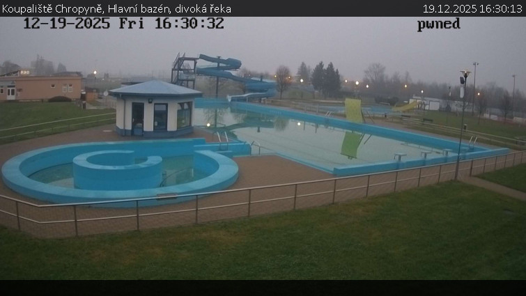 Koupaliště Chropyně - Hlavní bazén, divoká řeka - 19.12.2025 v 16:30