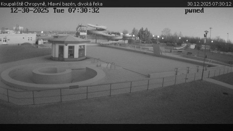 Koupaliště Chropyně - Hlavní bazén, divoká řeka - 30.12.2025 v 07:30