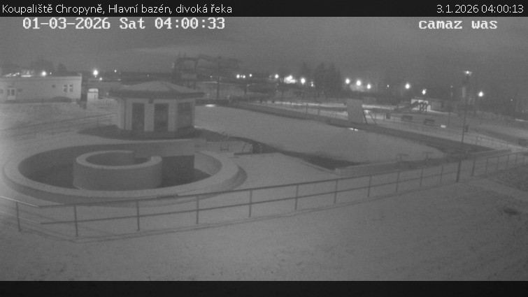 Koupaliště Chropyně - Hlavní bazén, divoká řeka - 3.1.2026 v 04:00