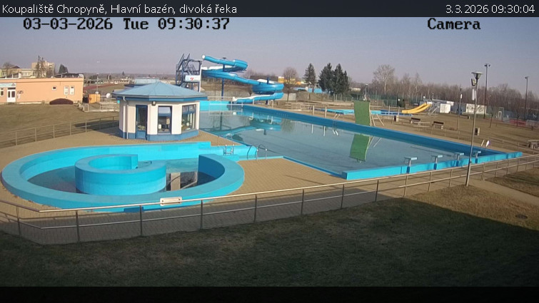 Koupaliště Chropyně - Hlavní bazén, divoká řeka - 3.3.2026 v 09:30