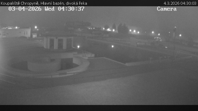 Koupaliště Chropyně - Hlavní bazén, divoká řeka - 4.3.2026 v 04:30