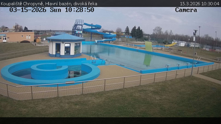 Koupaliště Chropyně - Hlavní bazén, divoká řeka - 15.3.2026 v 10:30