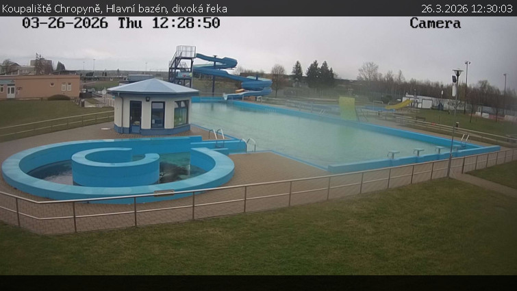 Koupaliště Chropyně - Hlavní bazén, divoká řeka - 26.3.2026 v 12:30