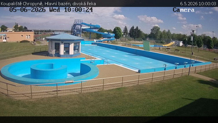 Koupaliště Chropyně - Hlavní bazén, divoká řeka - 6.5.2026 v 10:00