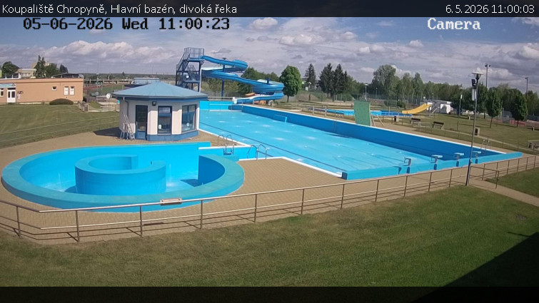 Koupaliště Chropyně - Hlavní bazén, divoká řeka - 6.5.2026 v 11:00