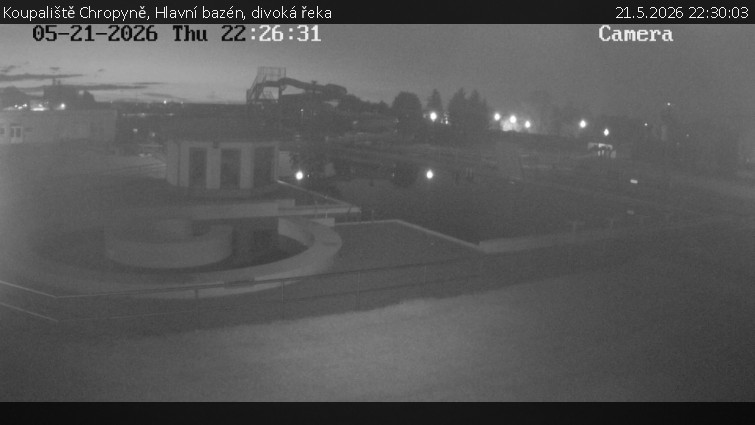 Koupaliště Chropyně - Hlavní bazén, divoká řeka - 21.5.2026 v 22:30